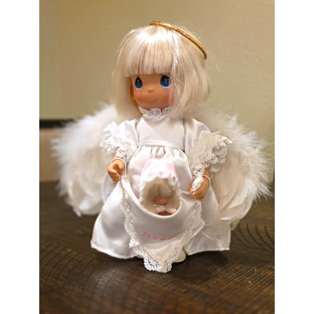 Precious Moments Heaven Sent It's a Girl Angel Porcelain Doll MPN 3317 2004